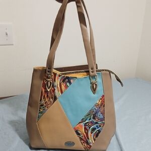 Chic Multicolor Patchwork Tote Bag
